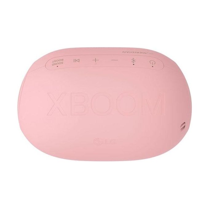 LG XBOOM Go PL2P Cassa Bluetooth Portatile 5.0 Waterproof IPX5 con Audio Meridian e Bassi Potenti Comandi Vocali Sound Boost Usb-C Rosa