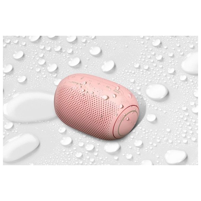 LG XBOOM Go PL2P Cassa Bluetooth Portatile 5.0 Waterproof IPX5 con Audio Meridian e Bassi Potenti Comandi Vocali Sound Boost Usb-C Rosa