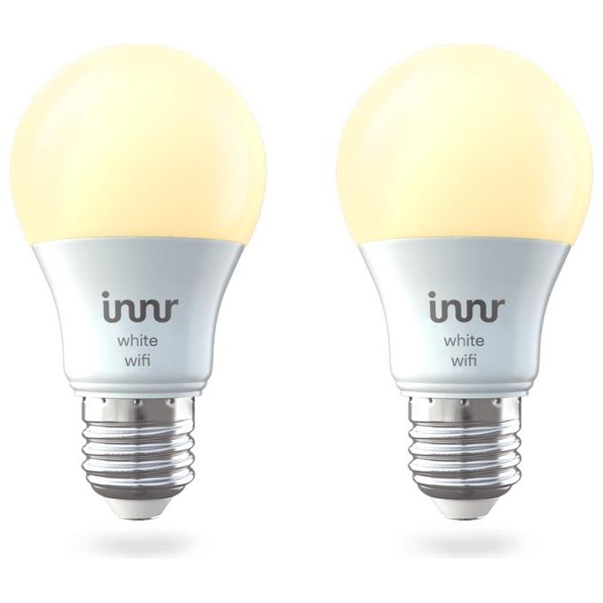 INNR Lampadina LED WiFi E27 Dimmerabile Bianca Calda 2700K 2-Pack WRB 765-2