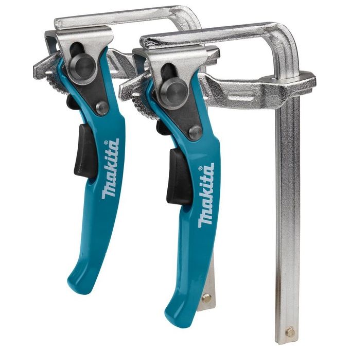 Makita 199826-6 Clamp Set 2 Pezzi Morsetti a Sgancio Rapido