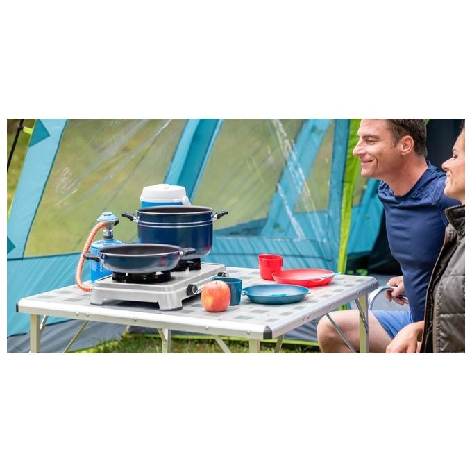 Campingaz Fornello A Gas Camping Cook CV Compatto e Facile da Usare per Campeggio con Due Bruciatori Regolabili e Accensione Manuale