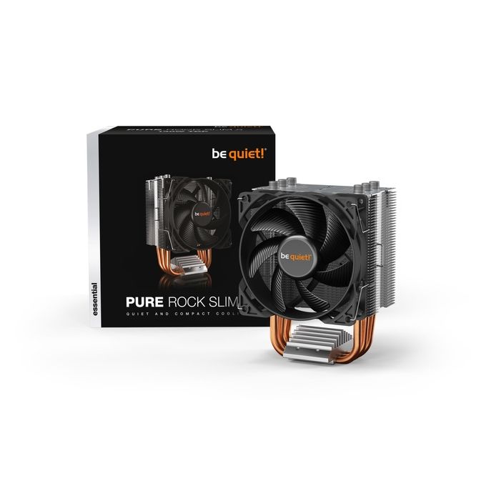 Be quiet! BK030 Pure Rock Slim 2 Dissipatore CPU ad aria 130W TDP 3 Heatpipes HDT ventola 92mm PWM colore Argento