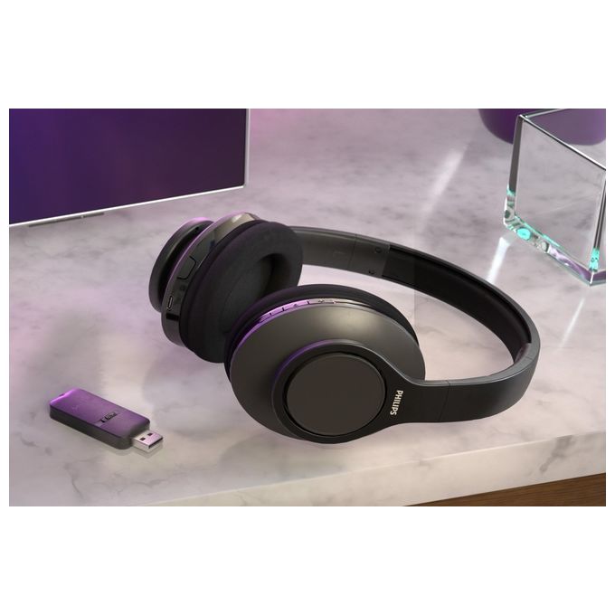 Philips TAH6206BK-00 6000 Series Cuffie a Padiglione Wireless per TV Bluetooth 5.0 18h Autonomia colore Nero