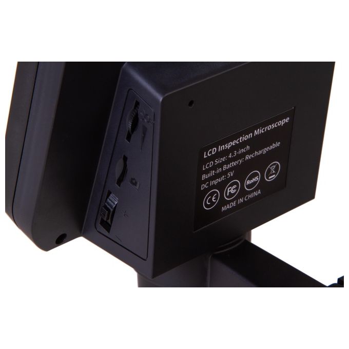 Levenhuk 74768 DTX 350 LCD Microscopio digitale Ingrandimento 20x-600x Fotocamera 0,3 MP Display 4,3'' colore Nero Bianco