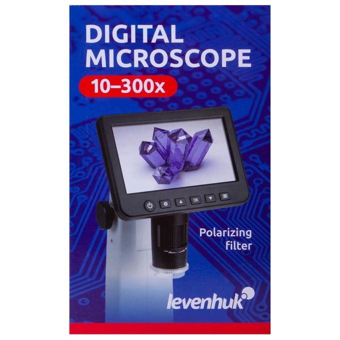 Levenhuk 75075 DTX 700 LCD Microscopio digitale Ingrandimento 1200x Fotocamera 5 MP Display 12,7 cm (5'') colore Nero Bianco