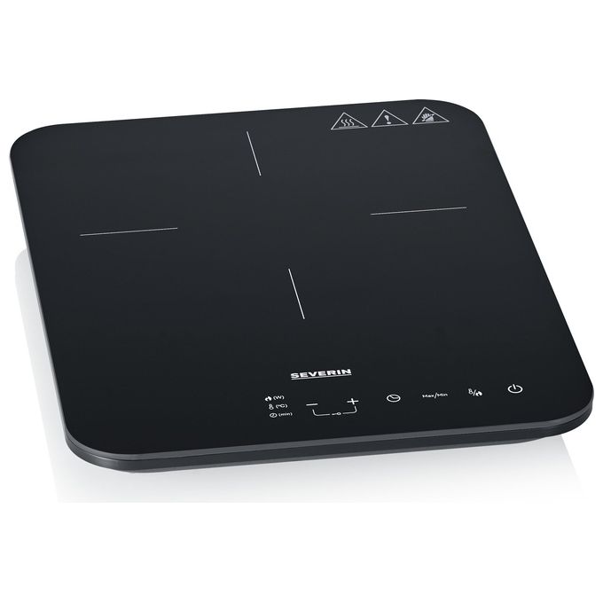 Severin KP 1032 Piano cottura a induzione portatile 28 cm 1 zona 2000 W controllo Touch timer digitale colore Nero Grigio