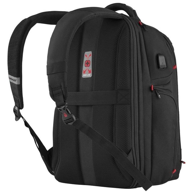 Wenger 611650 PlayerOne Zaino Gaming Porta PC 17.3'' 29 l Protezione Triple Protect Porta USB colore Nero