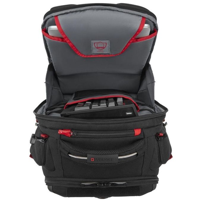Wenger 611650 PlayerOne Zaino Gaming Porta PC 17.3'' 29 l Protezione Triple Protect Porta USB colore Nero