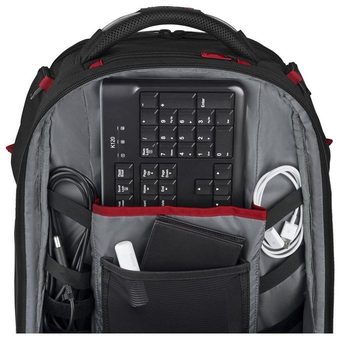Wenger 611650 PlayerOne Zaino Gaming Porta PC 17.3'' 29 l Protezione Triple Protect Porta USB colore Nero