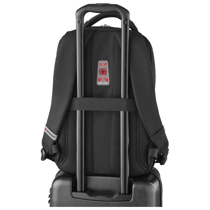 WENGER 611651 PlayerMode Zaino per Laptop fino a 39.6'' e Tablet fino a 10'' con Porta USB Scomparto per Cuffie e Chiusura Antifurto colore Nero