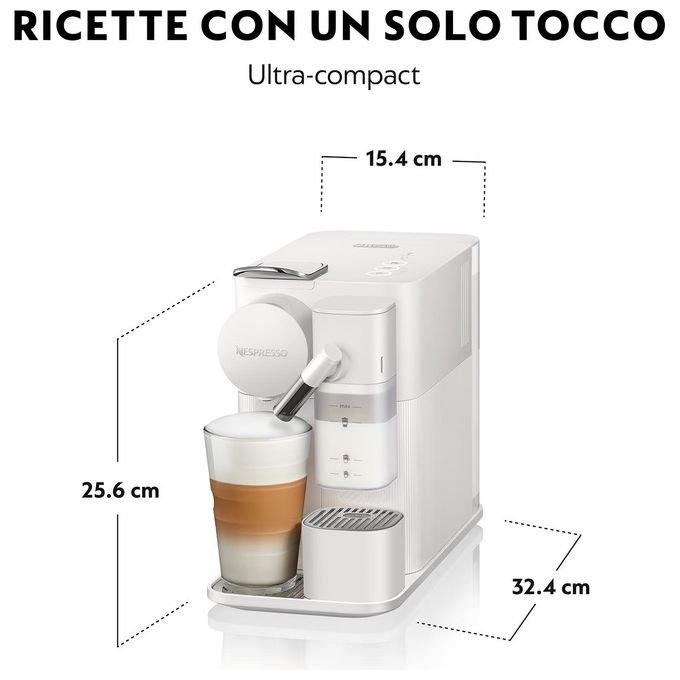 De'Longhi EN510W Lattissima One Macchina da caffe' Automatica Nespresso 1 L 19 bar 1400 W colore Bianco