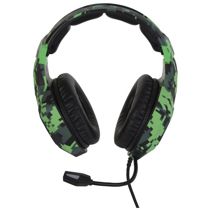 Verbatim SureFire Skirmish Cuffia Gaming Connettore 3.5mm Usb Tipo A Nero-Mimetico-Verde