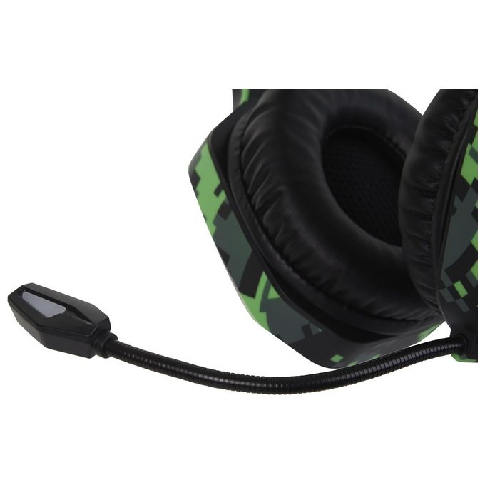 Verbatim SureFire Skirmish Cuffia Gaming Connettore 3.5mm Usb Tipo A Nero-Mimetico-Verde