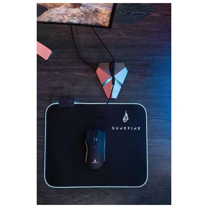 SureFire Tappetino per Mouse da Gaming Silent Flight RGB-320