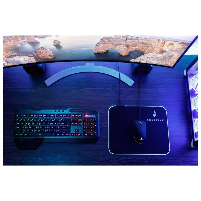 SureFire Tappetino per Mouse da Gaming Silent Flight RGB-320