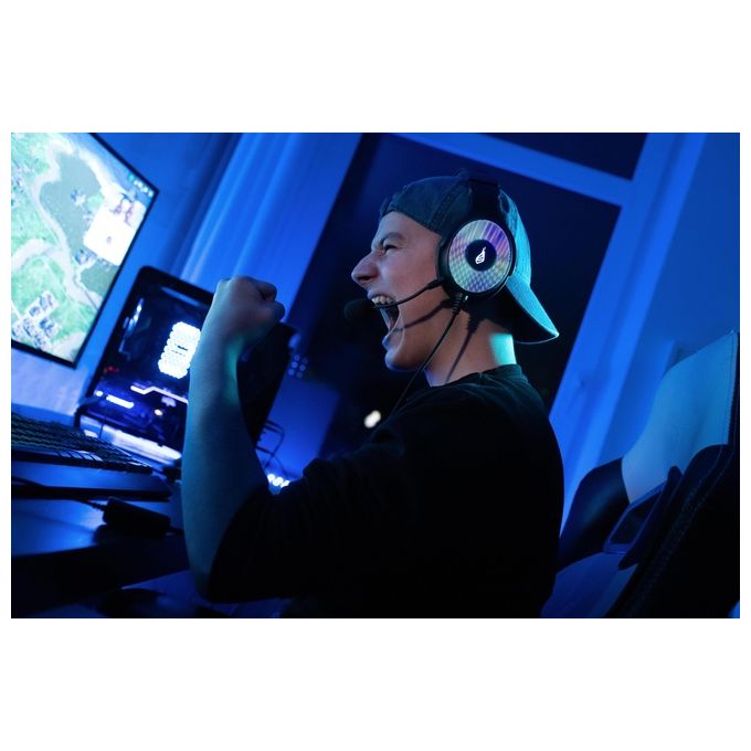 SureFire 48822 Harrier 360 Cuffie Gaming USB Surround 7.1 Virtuale RGB Microfono Staccabile colore Carbonio