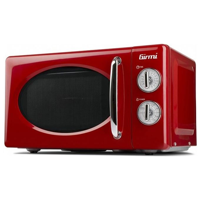 Girmi FM2102 Design Vintage Forno a Microonde Combinato Capacita' 20 Litri Potenza 700 W Funzione Timer Defrost Rosso