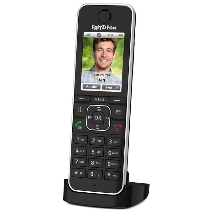 FRITZ! 20002964 FRITZ!Fon C6 Telefono DECT con Identificatore di Chiamata Vivavoce Display 240x320 Pixel Batteria 1000 mAh colore Nero