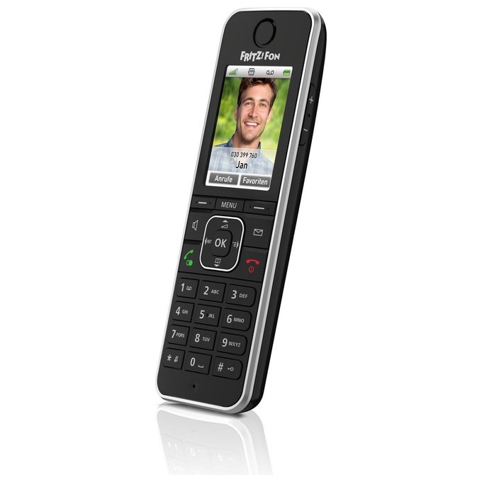 FRITZ! 20002964 FRITZ!Fon C6 Telefono DECT con Identificatore di Chiamata Vivavoce Display 240x320 Pixel Batteria 1000 mAh colore Nero