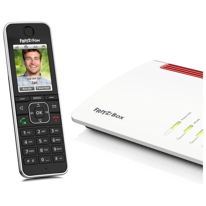 FRITZ! 20002964 FRITZ!Fon C6 Telefono DECT con Identificatore di Chiamata Vivavoce Display 240x320 Pixel Batteria 1000 mAh colore Nero