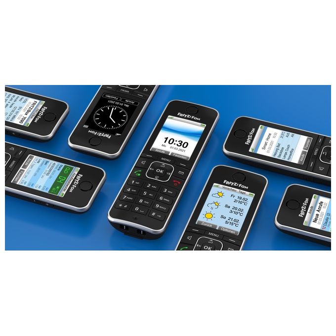 FRITZ! 20002964 FRITZ!Fon C6 Telefono DECT con Identificatore di Chiamata Vivavoce Display 240x320 Pixel Batteria 1000 mAh colore Nero