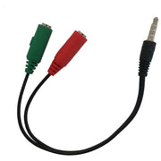 Link Sdoppiatore Audio per Cuffie e Microfono con Doppio Connettore Audio 3.5mm su Singolo Connettore