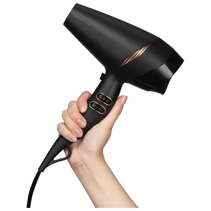 Remington AC7200 Supercare Pro Asciugacapelli 2200 W Motore AC Ionico 2 Velocita' 3 Temperature Concentratori e Diffusore colore Nero