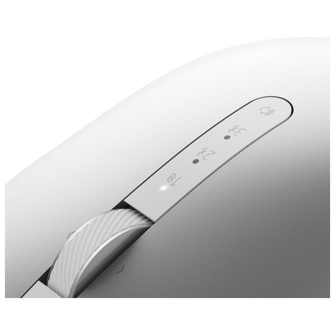 Dell MS7421W Premier Mouse Senza Fili Ricaricabile Bluetooth 5.0 RF 2.4 GHz 1600 DPI 7 tasti colore Platino Argento