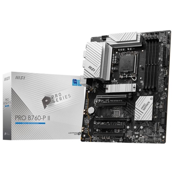 MSI PRO B760-P II Scheda Madre Intel B760 LGA 1700 ATX DDR5 4x DIMM 256 GB 7000 MHz 2.5G LAN colore Nero