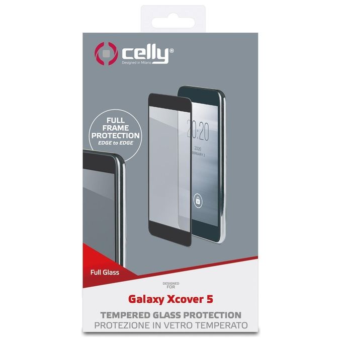Celly Full Glass per Samsung Galaxy XCover 5 Nero