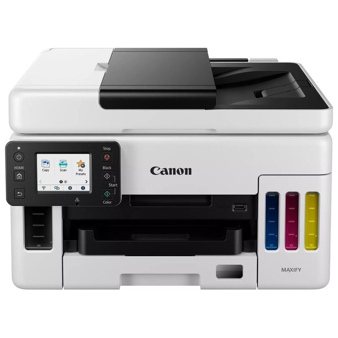 Canon GX6050 MAXIFY Stampante Multifunzione Inkjet A4 Wi-Fi MegaTank 24 ppm 600x1200 dpi ADF Fronte Retro