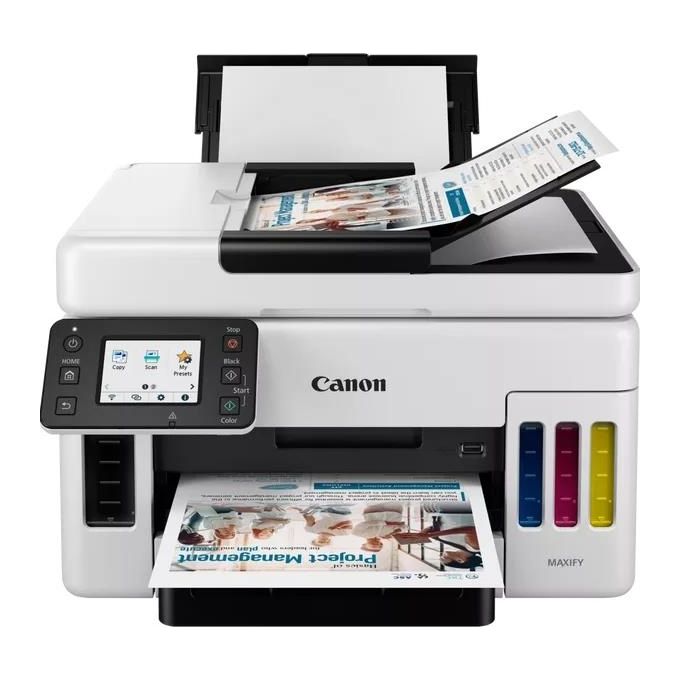 Canon GX6050 MAXIFY Stampante Multifunzione Inkjet A4 Wi-Fi MegaTank 24 ppm 600x1200 dpi ADF Fronte Retro