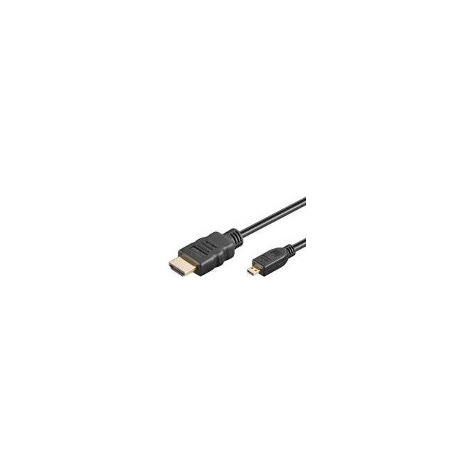 Goobay 31943 Cavo HDMI High Speed con Ethernet HDMI Tipo A Micro HDMI Tipo D 3 m colore Nero