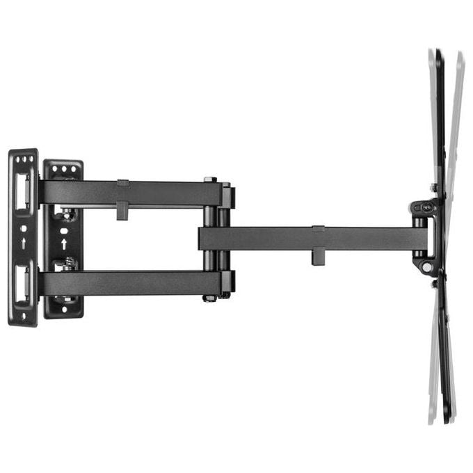 Equip 650328 Supporto a Parete per TV Full Motion Angolare 23'' a 55'' Capacita' 45 Kg VESA 400x400 colore Nero