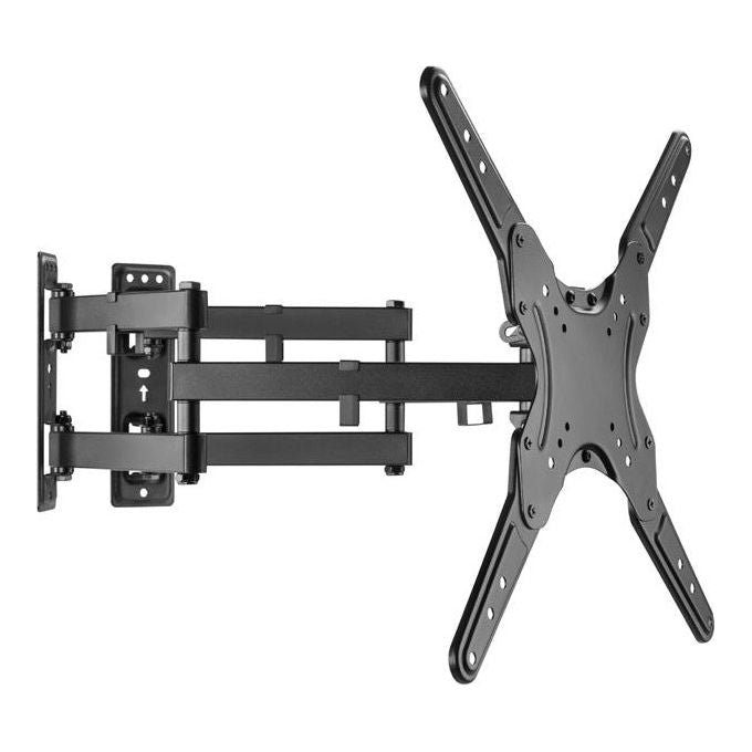Equip 650328 Supporto a Parete per TV Full Motion Angolare 23'' a 55'' Capacita' 45 Kg VESA 400x400 colore Nero