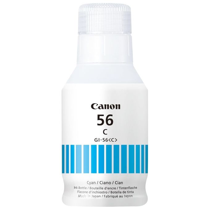 Canon GI-56C Flacone di Inchiostro Originale Inkjet 135 ml 15755 pagine compatibile MAXIFY GX6050 GX7050 colore Ciano