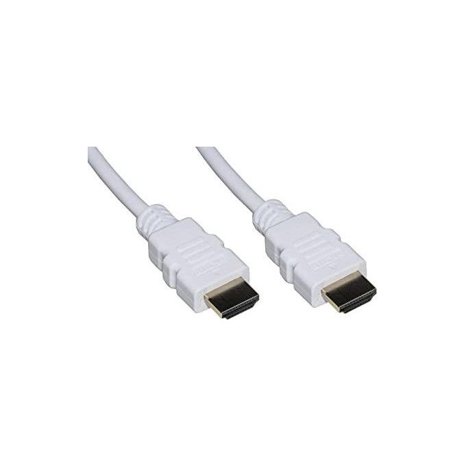 Link cavo hdmi 4kx2k per pc, notebook, hdtv, ecc contatti dorati mt 3 colore Bianco