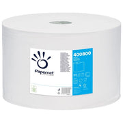 Papernet 400800 Bobina Asciugatutto Industriale in Pura Cellulosa 2 Veli 2030 Strappi 36,5x25,8 cm colore Bianco