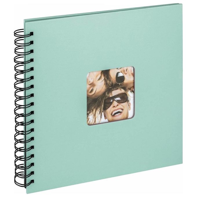 Walther SA108A Album Fotografico Fun Verde Menta 26x25cm 40 Pagine Nere a Spirale