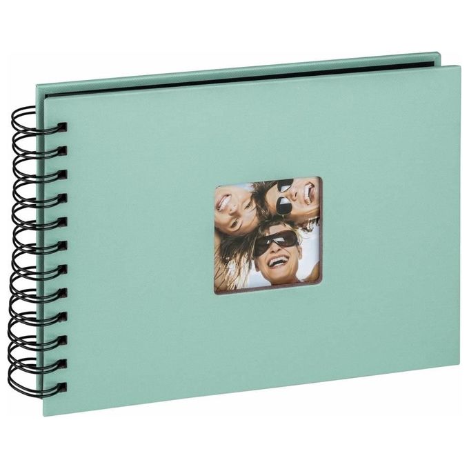 Walther SA109A Album Fotografico Fun Verde Menta 23x17cm 40 Pagine Nere a Spirale