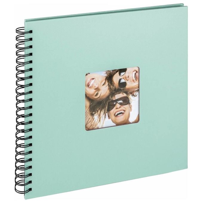 Walther SA110A Album Fotografico Fun Verde Menta 30x30cm 50 Pagine Nere a Spirale