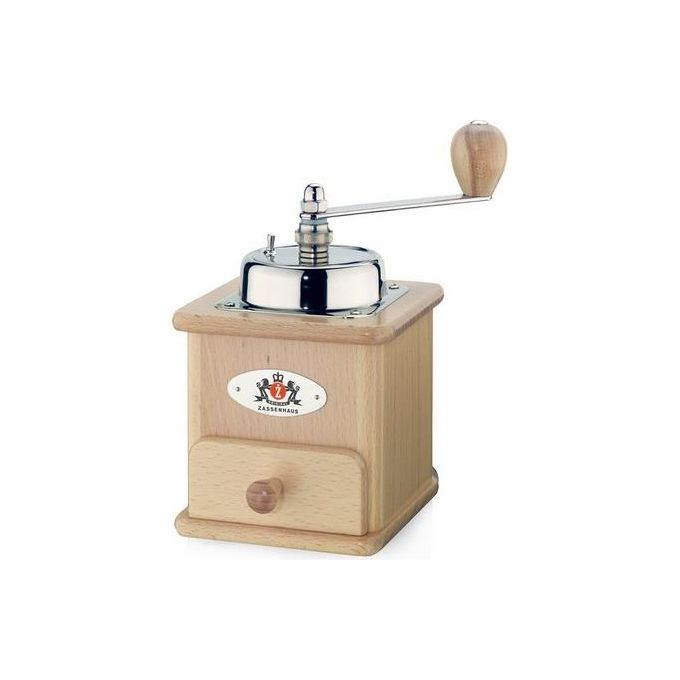 Zassenhaus M040005 Brasilia Macina caffe' manuale in legno di faggio con macine in acciaio temprato regolabili colore Naturale