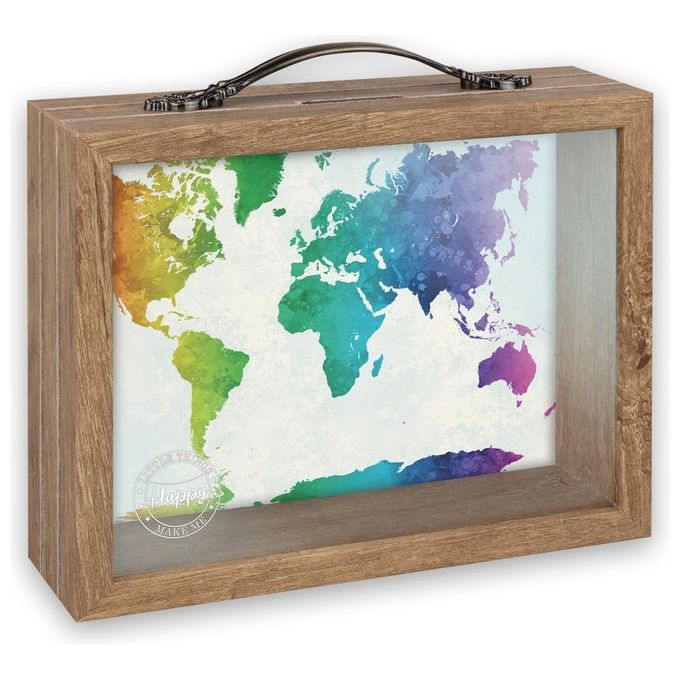 ZEP Jacob Salvadanaio in Legno-Vetro 6.5x21cm