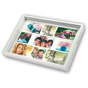 ZEP Photo Tray Bianco 45x35cm in Legno Vassoio Foto 9 Posti