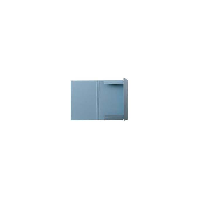 Brefiocart 0208817AZ Eco New Cartellina a 3 lembi con elastico tondo in cartoncino riciclato formato 25x35 cm colore Azzurro