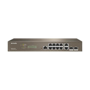 Tenda TEG5312F Switch di Rete Gestito L3 10 Porte Gigabit Ethernet 10-100-1000 2 Porte SFP Base-X 1000 Montaggio Rack 1U colore Marrone