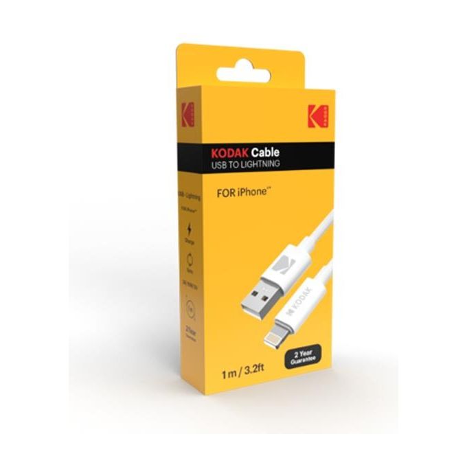 Kodak Cavo di Ricarica per Smartphone da Usb-A a Lightning 1mt