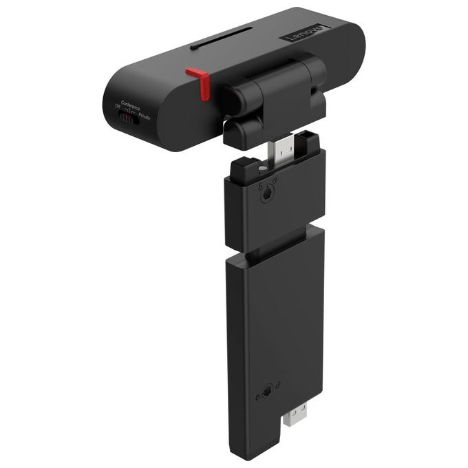 Lenovo MC60 ThinkVision Webcam Full HD 1920 x 1080 Pixel USB 2.0 con Doppio Microfono e Otturatore Privacy colore Nero
