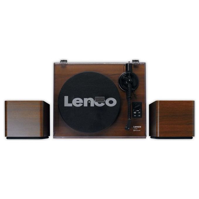 Lenco LS-600WA Giradischi a cinghia Bluetooth 5.0 amplificato 2x30W con altoparlanti colore Noce