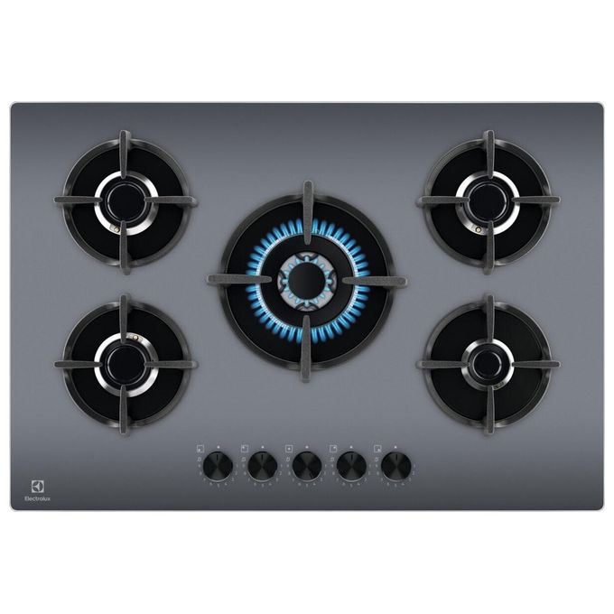 Electrolux EGG75372M Serie 600 Piano cottura Gas 75 cm 5 fuochi da incasso vetro StepPower colore Specchio